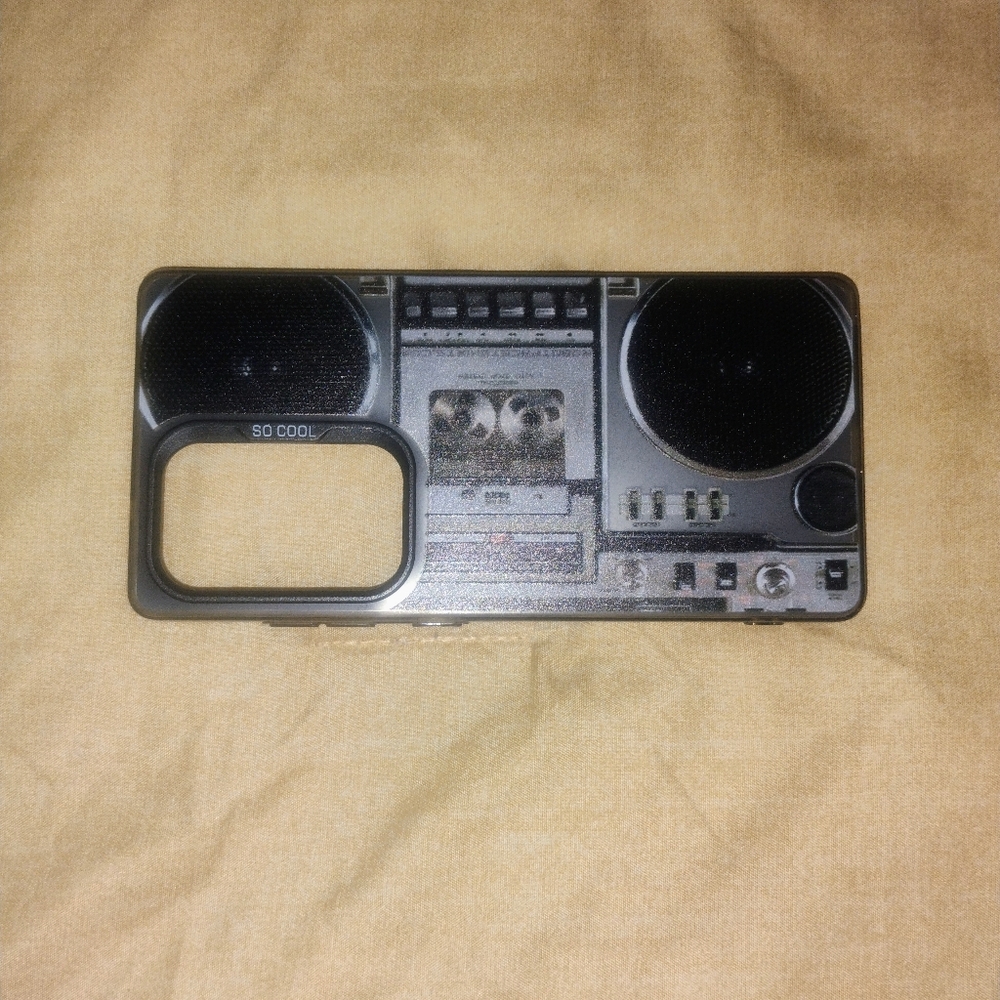 Retro Boombox Phone Case - Black